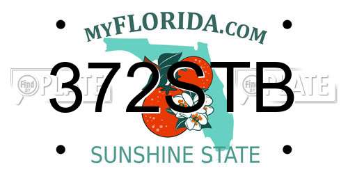 372STB Florida License Plate