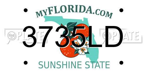 3735LD Florida License Plate