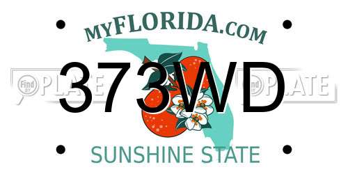 373WD Florida License Plate