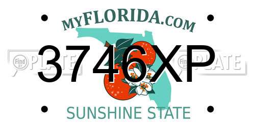 3746XP Florida License Plate