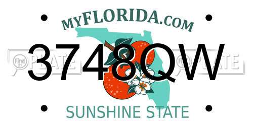 3748QW Florida License Plate