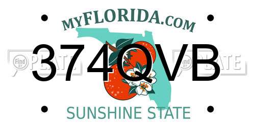 374QVB Florida License Plate