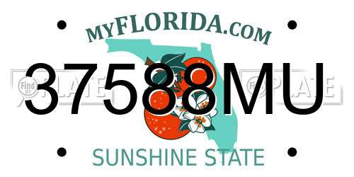 37588MU Florida License Plate