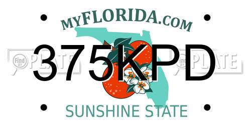 375KPD Florida License Plate