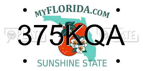 375KQA Florida License Plate