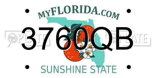 3760QB Florida License Plate