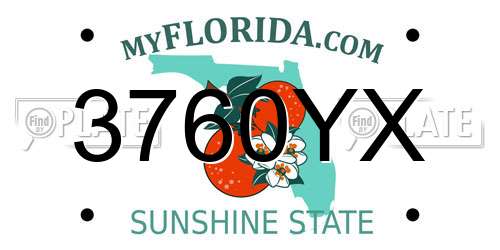 3760YX Florida License Plate