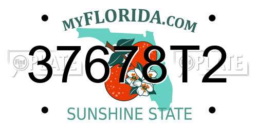 37678T2 Florida License Plate