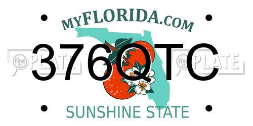 376QTC Florida License Plate