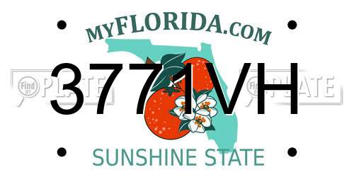 3771VH Florida License Plate