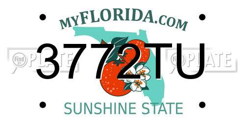 3772TU Florida License Plate