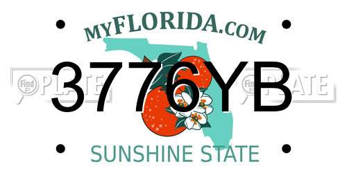 3776YB Florida License Plate
