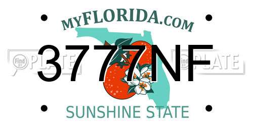 3777NF Florida License Plate