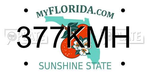 377KMH Florida License Plate