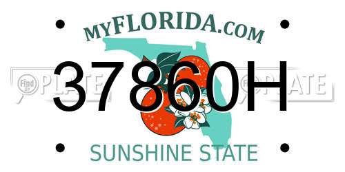 37860H Florida License Plate
