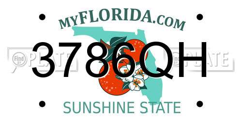 3786QH Florida License Plate