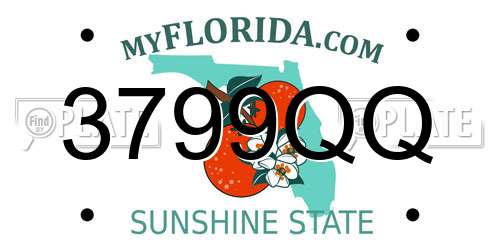3799QQ Florida License Plate