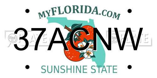 37ACNW Florida License Plate