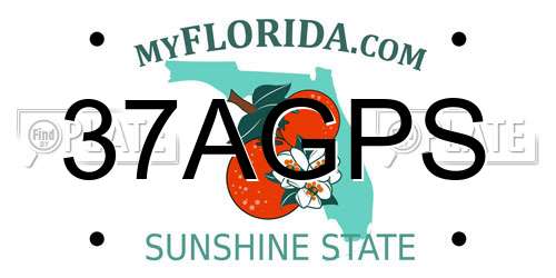 37AGPS Florida License Plate