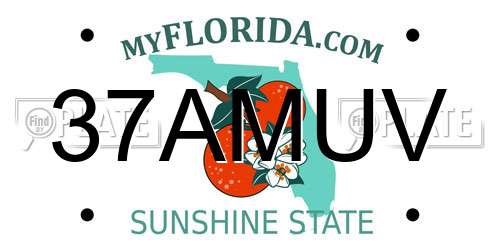 37AMUV Florida License Plate