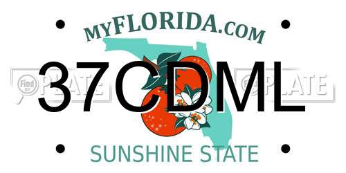 37CDML Florida License Plate