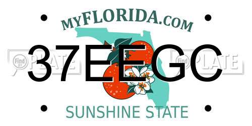 37EEGC Florida License Plate