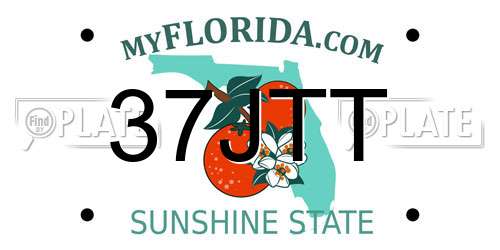 37JTT Florida License Plate