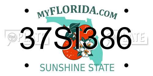 37SI386 Florida License Plate
