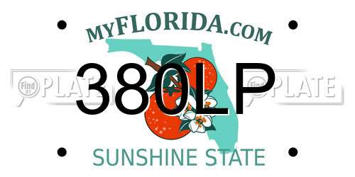 380LP Florida License Plate