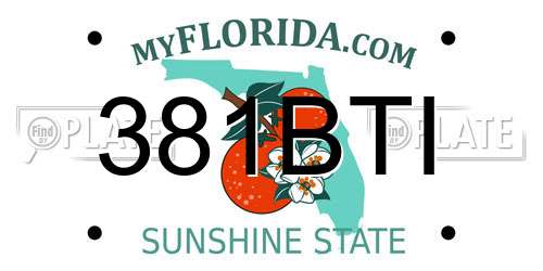 381BTI Florida License Plate