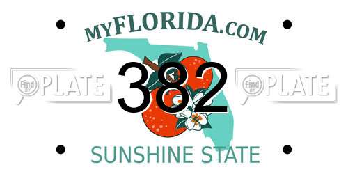 382 Florida License Plate