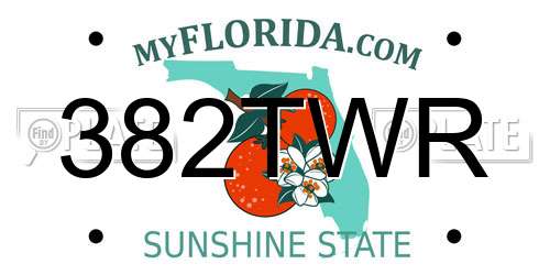 382TWR Florida License Plate