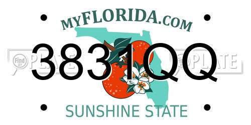 3831QQ Florida License Plate