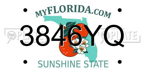 3846YQ Florida License Plate