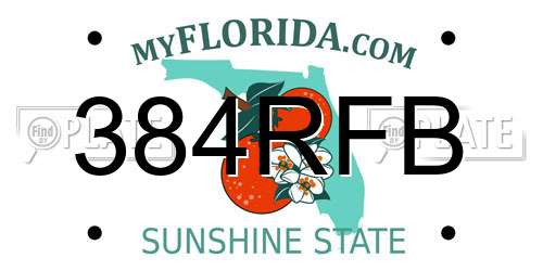 384RFB Florida License Plate