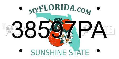 38597PA Florida License Plate