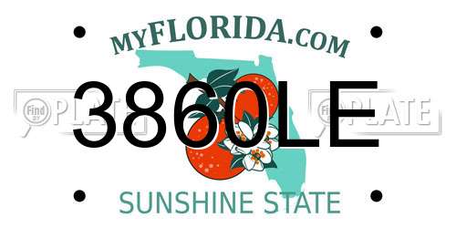 3860LE Florida License Plate