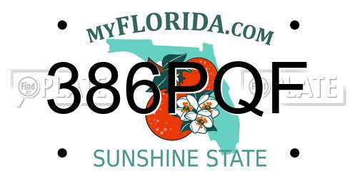 386PQF Florida License Plate