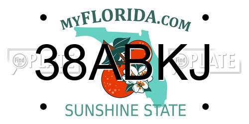 38ABKJ Florida License Plate