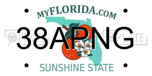 38APNG Florida License Plate