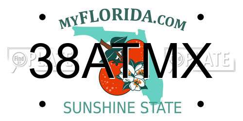 38ATMX Florida License Plate