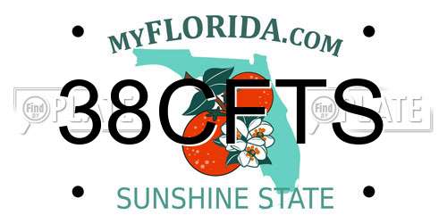 38CFTS Florida License Plate