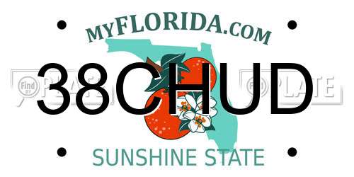 38CHUD Florida License Plate