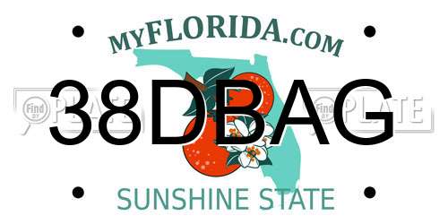 38DBAG Florida License Plate