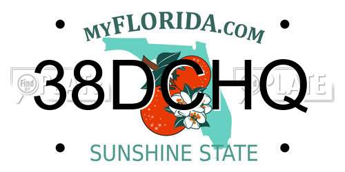 38DCHQ Florida License Plate
