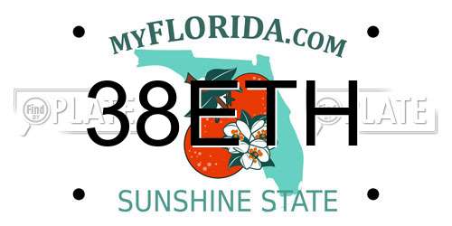 38ETH Florida License Plate