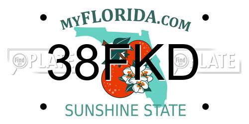 38FKD Florida License Plate