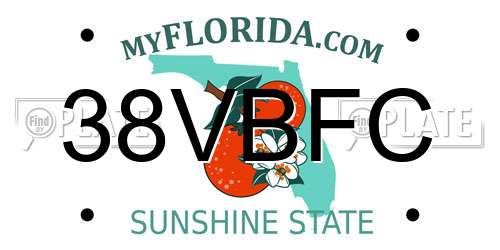 38VBFC Florida License Plate