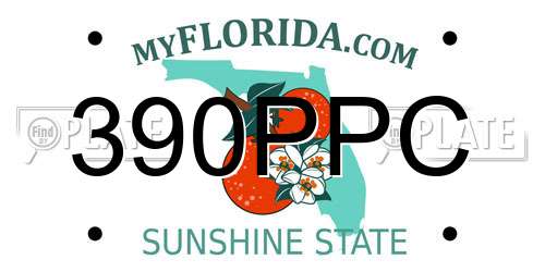 390PPC Florida License Plate