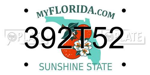 392T52 Florida License Plate
